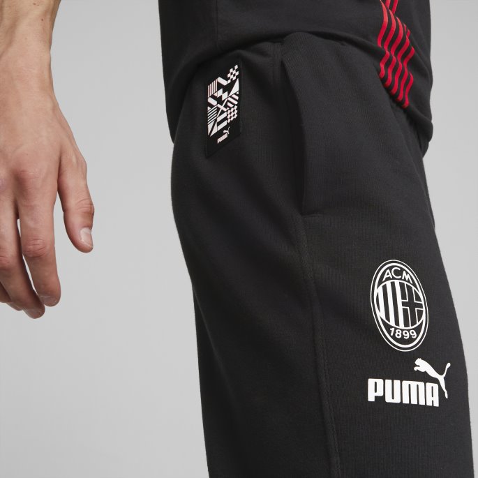 Puma På Salg A.c. Milan Ftblculture Joggebukser Menn Svart-tango Rød