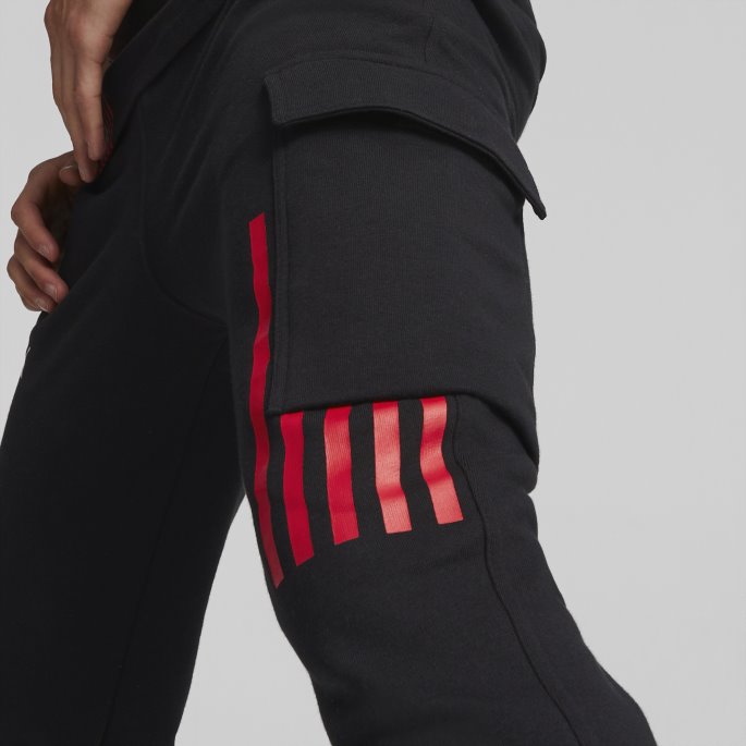 Puma På Salg A.c. Milan Ftblculture Joggebukser Menn Svart-tango Rød