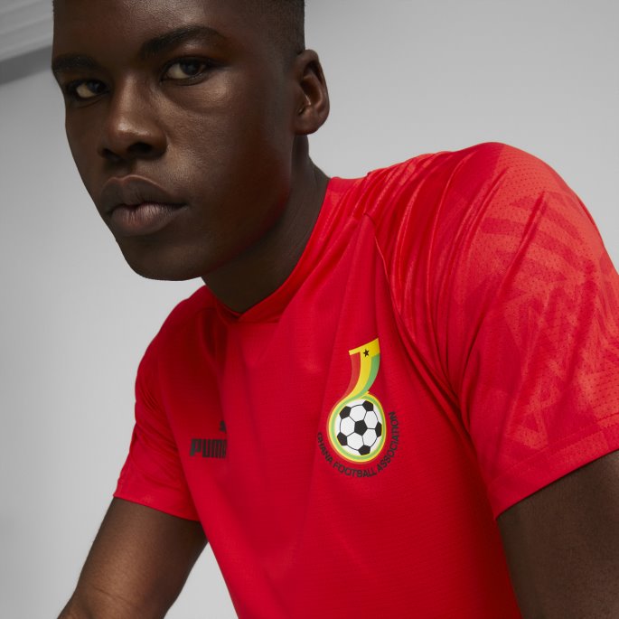 Ghana Fotball Førkamptrøye Menn Rød-svart Puma På Salg