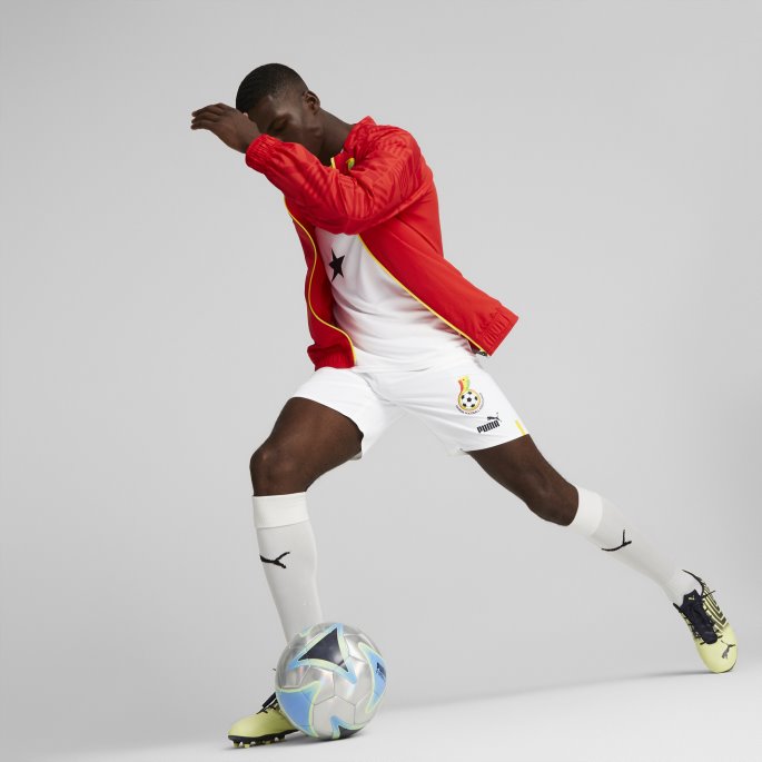Rød-svart Puma På Tilbud Ghana Fotball Herre Førkampsjakke