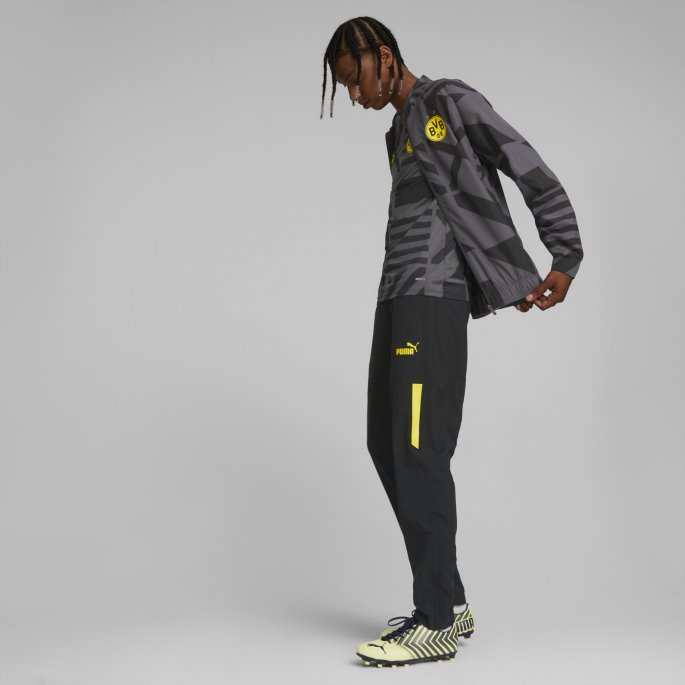 Svart-asfalt Puma På Tilbud Borussia Dortmund Fotball Førkampsjakke Herre