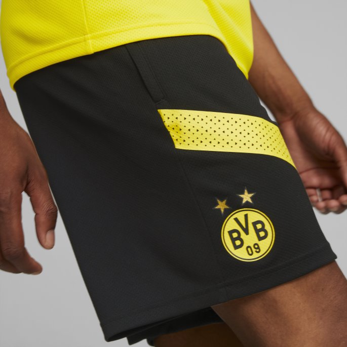 Borussia Dortmund Fotball Treningshorts Menn Puma På Tilbud Svart-cyber Gul