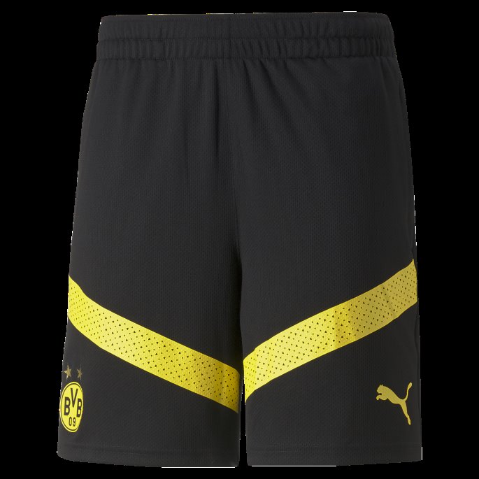 Borussia Dortmund Fotball Treningshorts Menn Puma På Tilbud Svart-cyber Gul