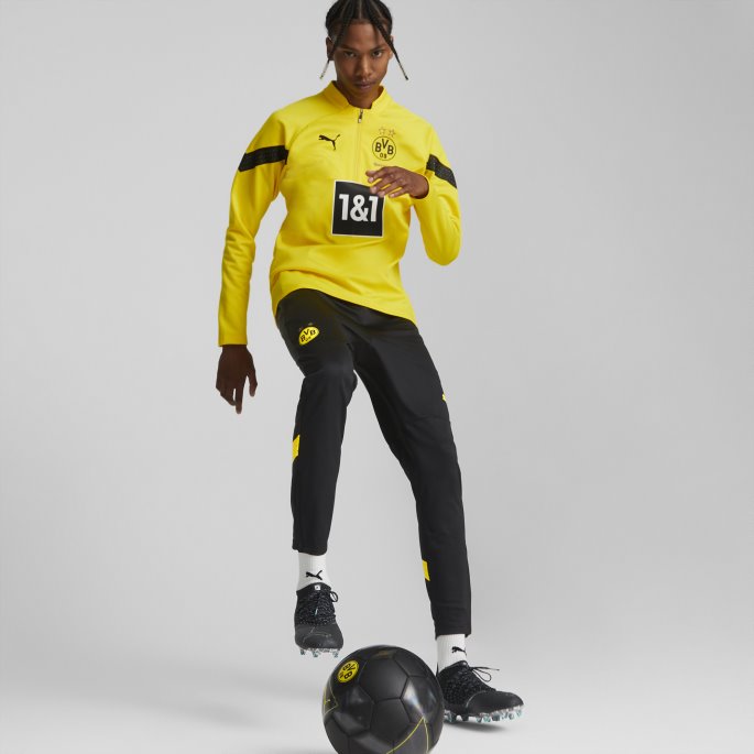 Puma På Tilbud Borussia Dortmund Fotball Treningsbukser Herre Svart-cyber Gul