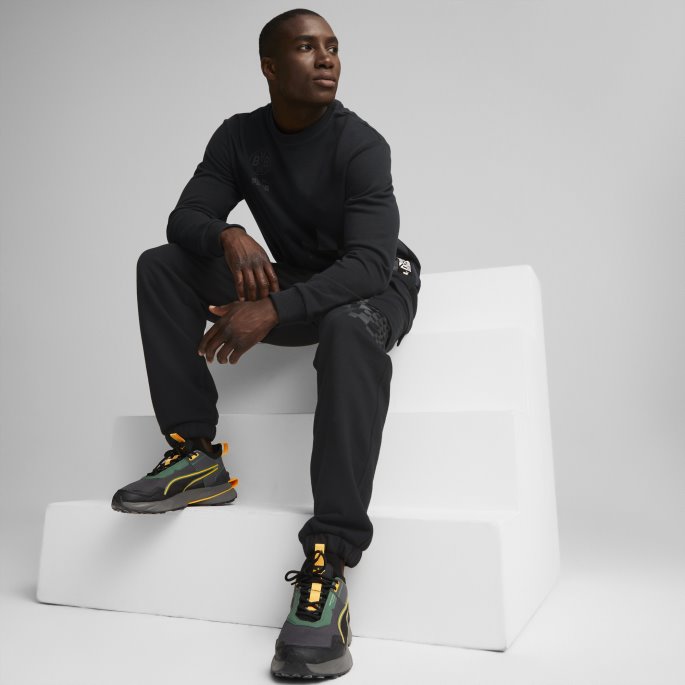 Svart-asfalt Borussia Dortmund Ftblculture Crewneck Genser Menn Puma På Salg
