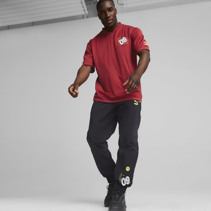 Intens Rød-sikkerhet Gul Borussia Dortmund Ftblstatement Vevde Bukser Menn Puma På Salg