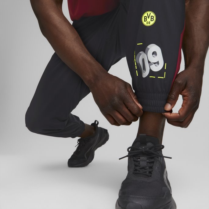 Intens Rød-sikkerhet Gul Borussia Dortmund Ftblstatement Vevde Bukser Menn Puma På Salg