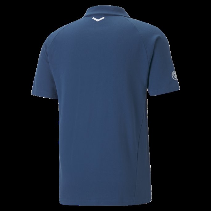 Puma På Salg Seiling Blå-hvit Manchester City F.c. Casuals Fotball Polo Menn