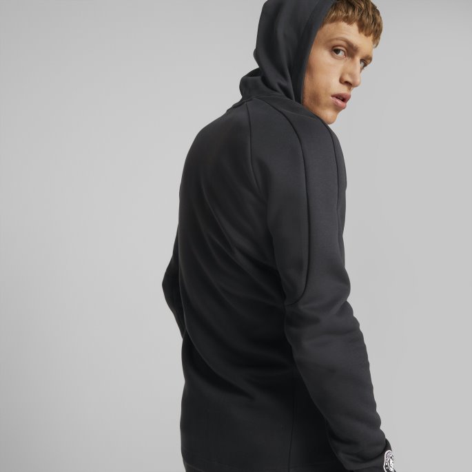 Bomull Svart-hvit Manchester City F.c. Fotball Casuals Hettejakke Menn Puma På Salg
