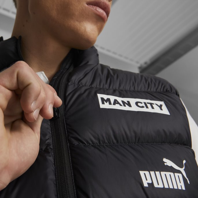 Puma På Salg Svart-hvit Manchester City F.c. Fotball Casuals Dunvest Menn
