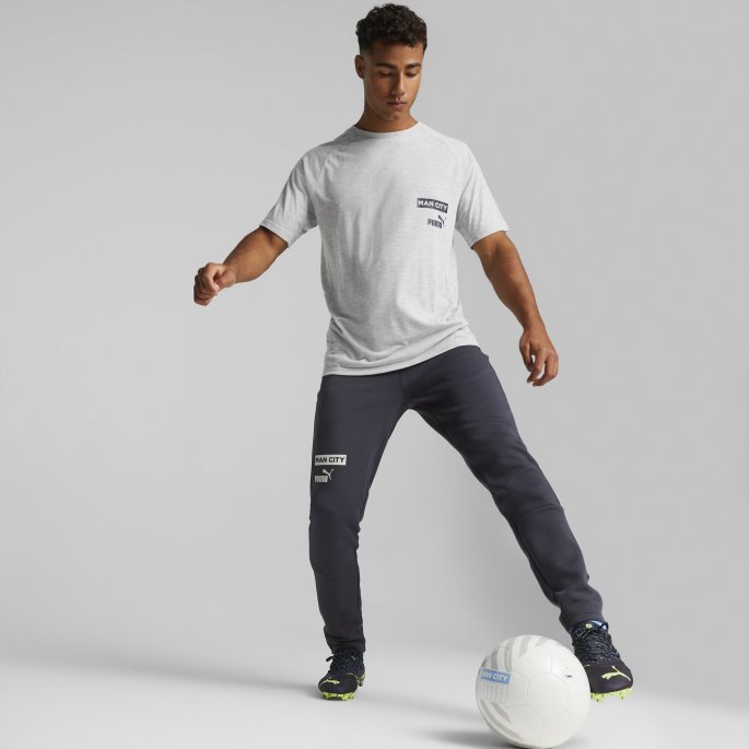 Manchester City F.c. Fotball Casuals Bukser Herre Parisisk Nattgrå Fiolett Puma På Tilbud