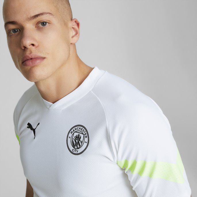 Hvitt Brusende Lys Manchester City F.c. Fotball Treningsdrakt Menn Puma På Salg