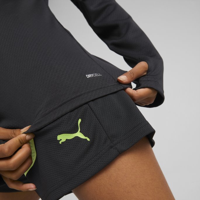 Manchester City F.c. Fotball Quarter-zip Trening Topp Kvinner Puma På Tilbud Black-fizzy Light
