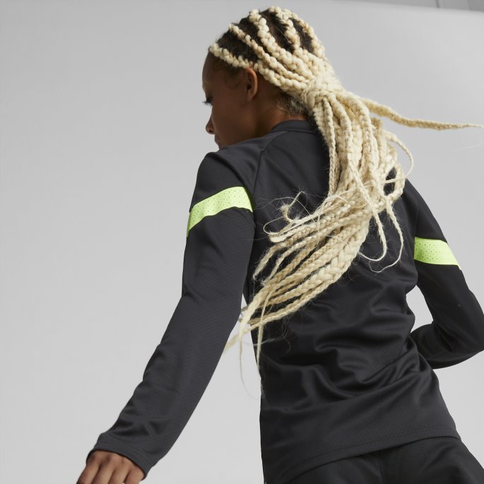Manchester City F.c. Fotball Quarter-zip Trening Topp Kvinner Puma På Tilbud Black-fizzy Light
