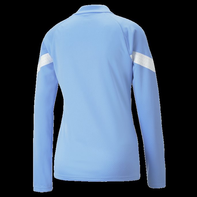 Puma På Salg Team Lys Blå-hvit Manchester City F.c. Fotball Quarter-zip Trening Topp Kvinner