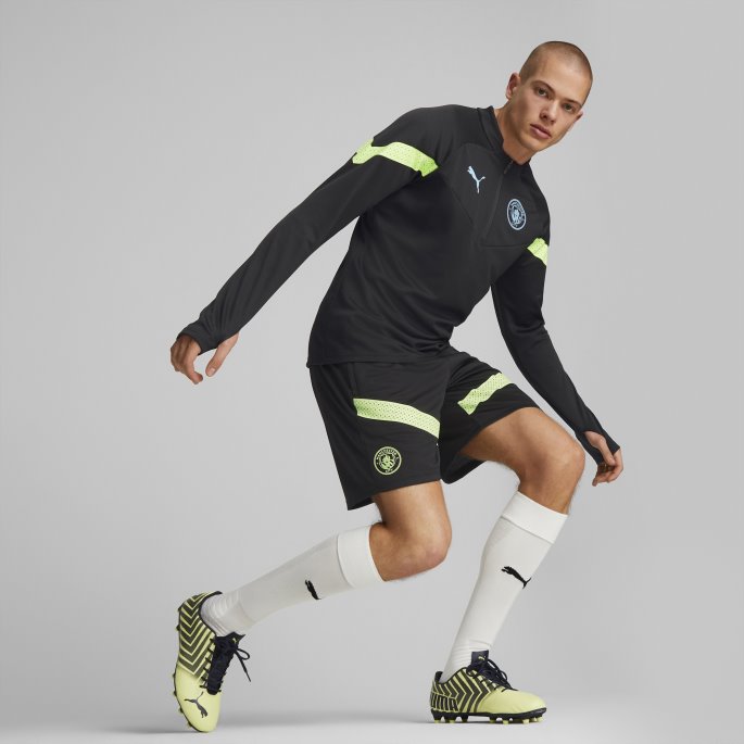 Puma På Salg Manchester City F.c. Fotball Treningshorts Menn Svart-fizzy Light