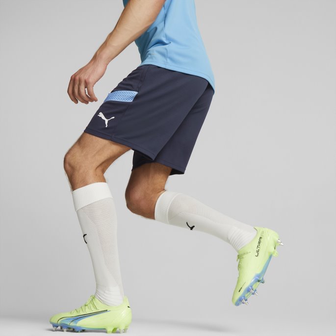 Parisisk Nattlag Blå Puma På Salg Manchester City F.c. Fotball Treningshorts Menn