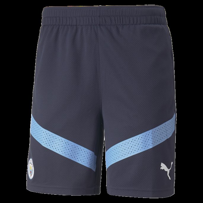 Parisisk Nattlag Blå Puma På Salg Manchester City F.c. Fotball Treningshorts Menn