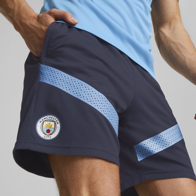 Puma På Salg Parisisk Natt-team Blue Manchester City F.c. Fotball Treningshorts Menn
