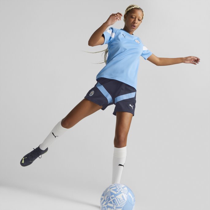 Puma På Salg Parisisk Natt-team Blue Manchester City F.c. Fotball Treningshorts Kvinner