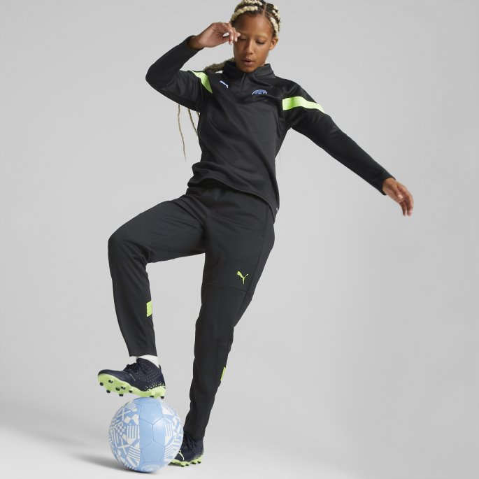 Svart-gass Lys Manchester City F.c. Fotball Treningsbukser Dame Puma På Salg