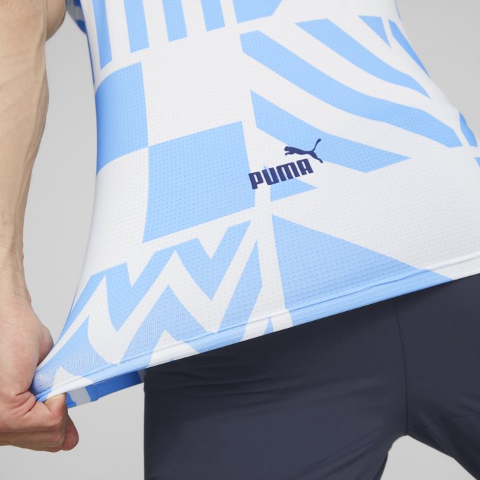 White-team Lyseblå Puma På Salg Manchester City F.c. Fotball Førkamptrøye Menn