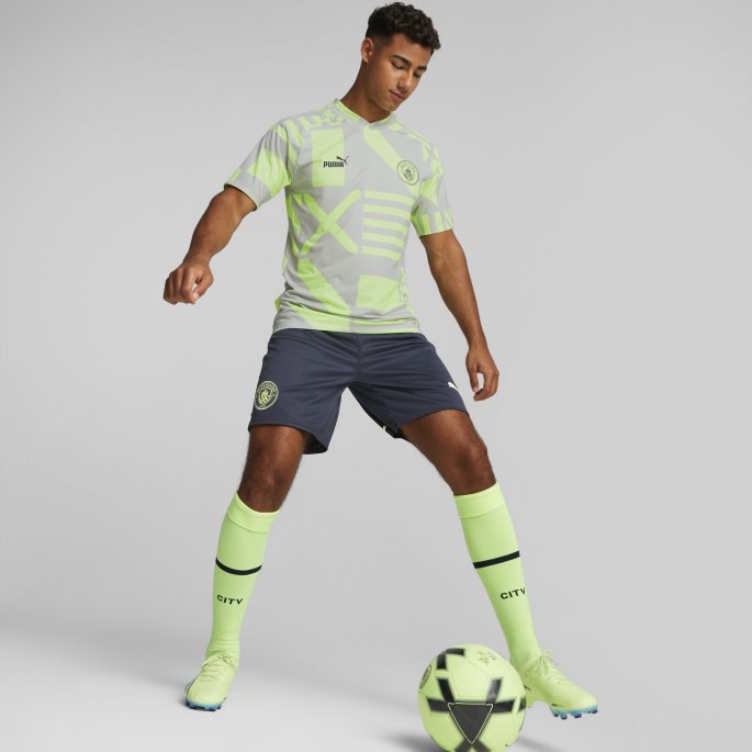 Manchester City F.c. Fotball Førkamptrøye Menn Puma På Tilbud Grå Fiolett-gassende Lys
