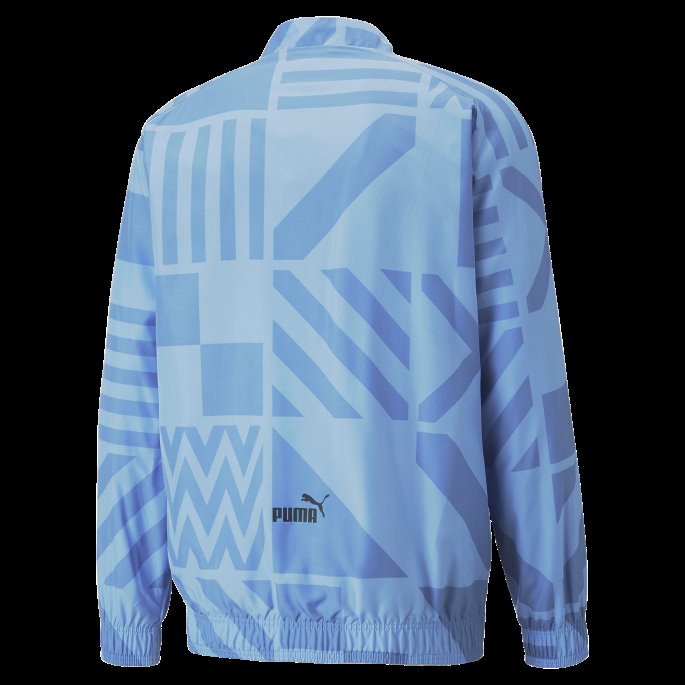 Puma På Salg Manchester City F.c. Prematch Fotballjakke Herrelag Lys Blå-peacoat
