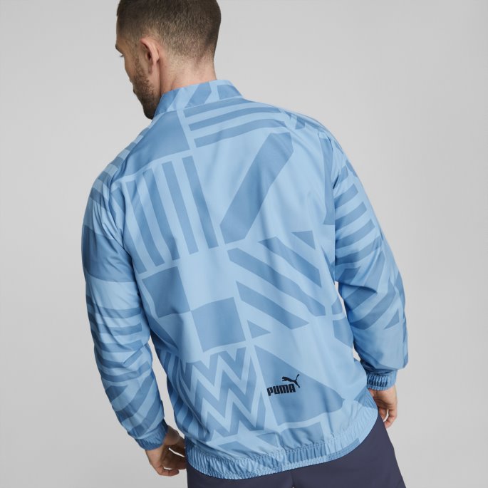 Manchester City F.c. Prematch Fotballjakke Herrelag Lys Blå-peacoat Puma På Salg