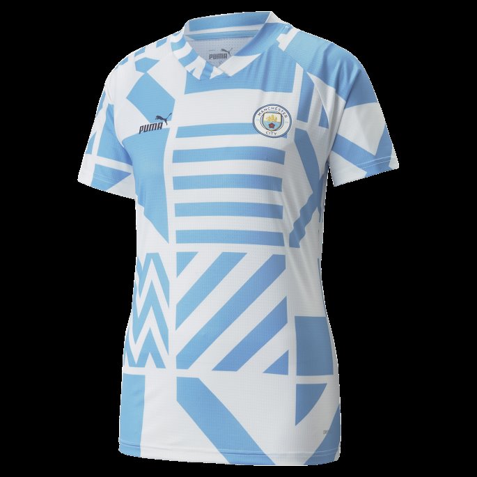 Puma På Salg White-team Lyseblå Manchester City F.c. Fotball Førkamptrøye Kvinner
