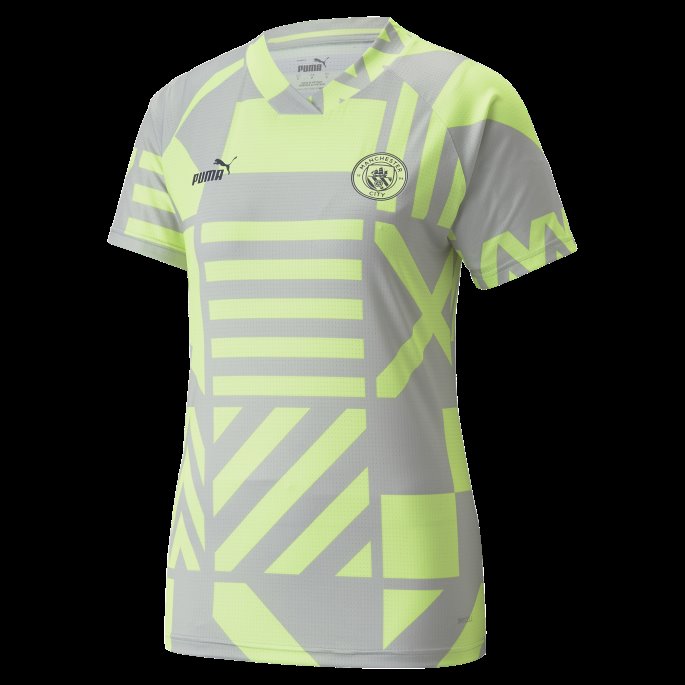 Manchester City F.c. Fotball Førkampstrøye Kvinner Puma På Tilbud Grå Fiolett-fizzy Light