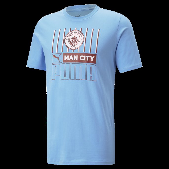 Manchester City F.c. Fotball Ftblcore Tee Herrelag Lys Blå-intens Rød Puma På Salg