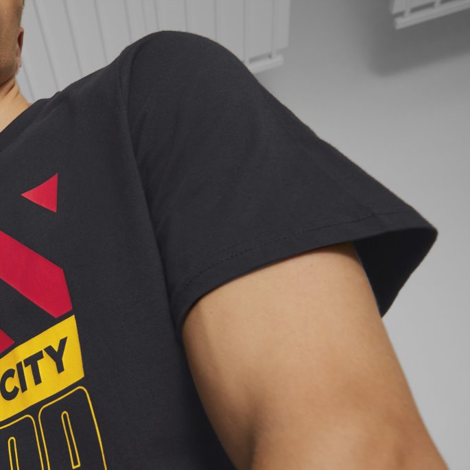 Manchester City F.c. Fotball Ftblcore Tee Menn Svart-tango Rød Puma På Salg