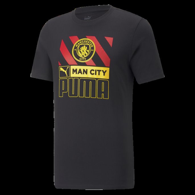 Manchester City F.c. Fotball Ftblcore Tee Menn Svart-tango Rød Puma På Salg