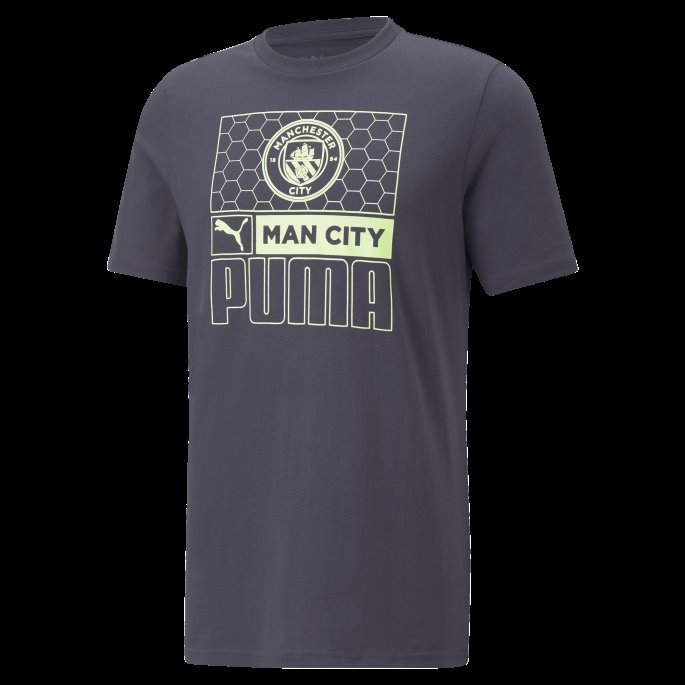 Puma På Salg Manchester City F.c. Fotball Ftblcore Tee Menn Parisisk Natt-fizzy Light
