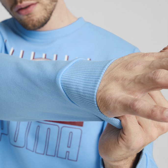 Lag Lys Blå-intens Rød Manchester City F.c. Fotball Ftblcore Sweatshirt Menn Puma På Salg
