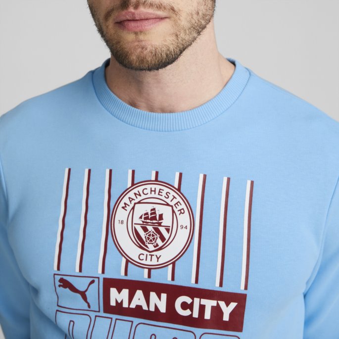 Manchester City F.c. Fotball Ftblcore Genser Menn Puma På Salg Team Lys Blå-intens Rød