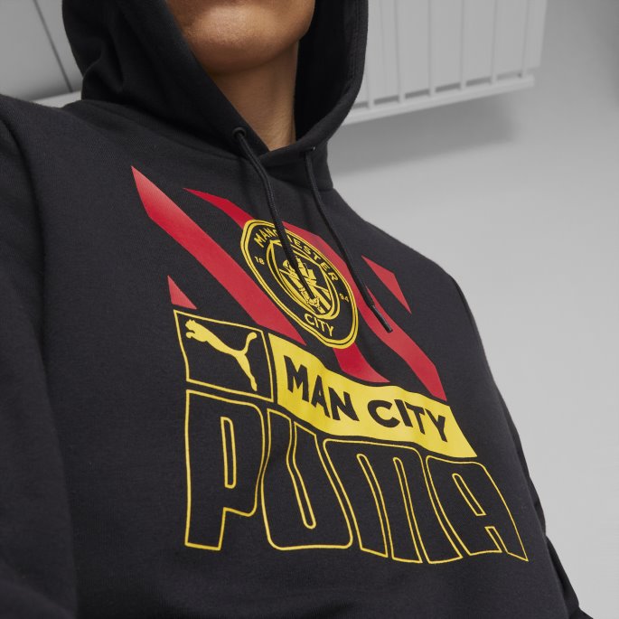 Manchester City F.c. Fotball Ftblcore Hettegenser Herre Puma På Tilbud Svart-tango Rød