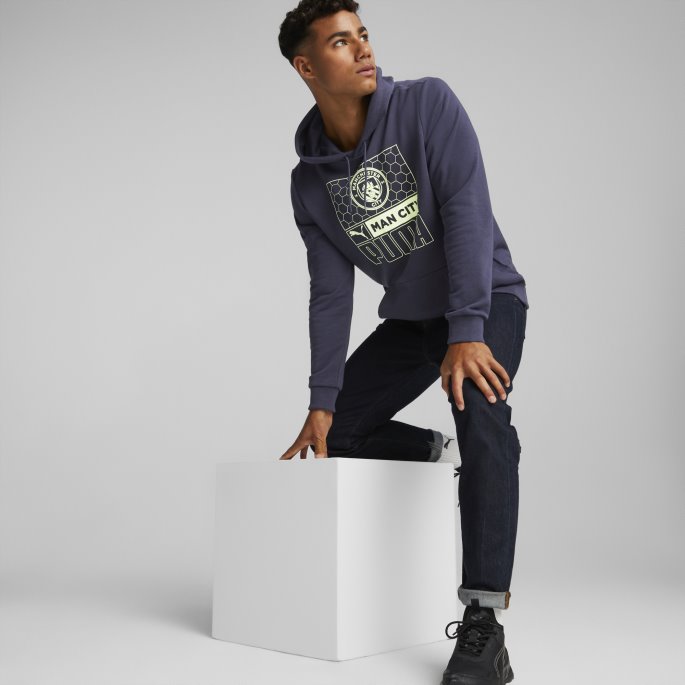 Parisisk Nattbrusende Lys Manchester City F.c. Fotball Ftblcore Hettegenser Menn Puma På Tilbud