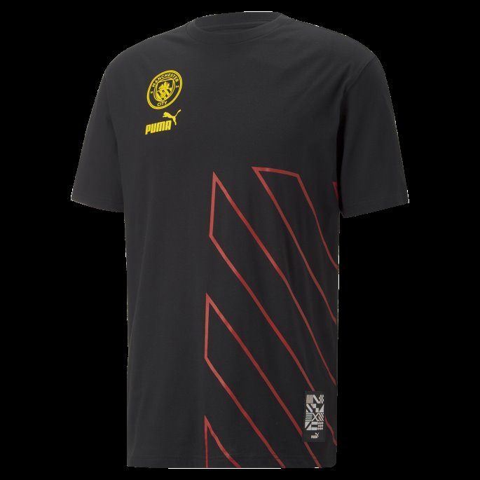 Svart-tango Rød Puma På Salg Manchester City F.c. Ftblculture Tee Menn
