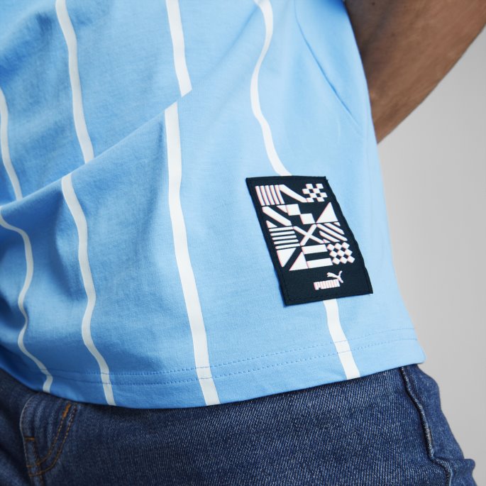 Lag Lys Blå-hvit Manchester City F.c. Ftblculture Tee Menn Puma På Salg