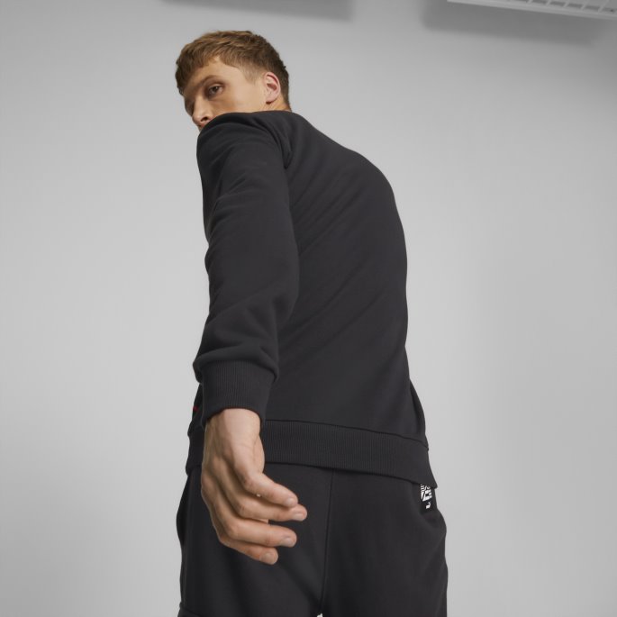 Svart-tango Rød Manchester City F.c. Ftblculture Crewneck Genser Menn Puma På Salg