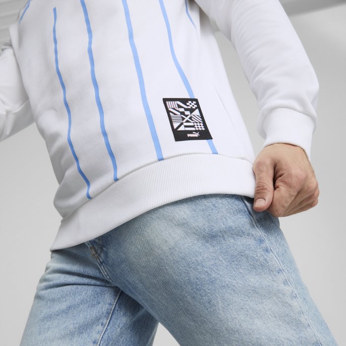 Manchester City F.c. Ftblculture Crewneck Genser Menn White-team Lys Blå Puma På Salg
