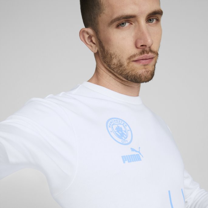 Manchester City F.c. Ftblculture Crewneck Genser Menn White-team Lys Blå Puma På Salg