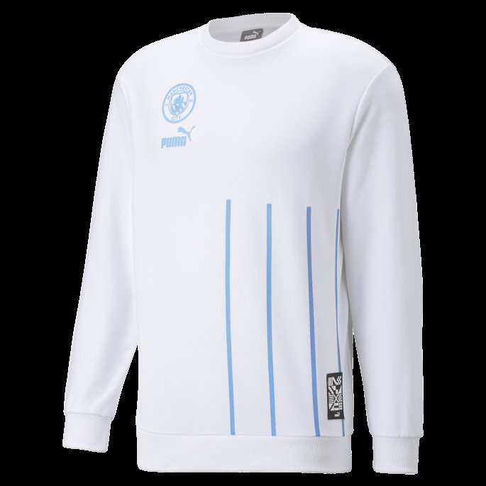 Manchester City F.c. Ftblculture Crewneck Genser Menn White-team Lys Blå Puma På Salg