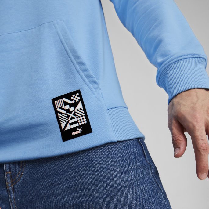 Lag Lys Blå-hvit Manchester City F.c. Ftblculture Hettegenser Menn Puma På Salg