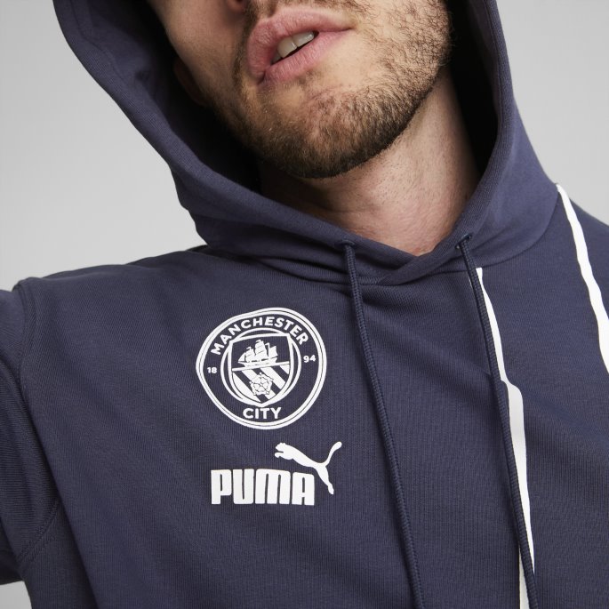 Puma På Salg Manchester City F.c. Ftblkultur Hettegenser Menn Peacoat-hvit