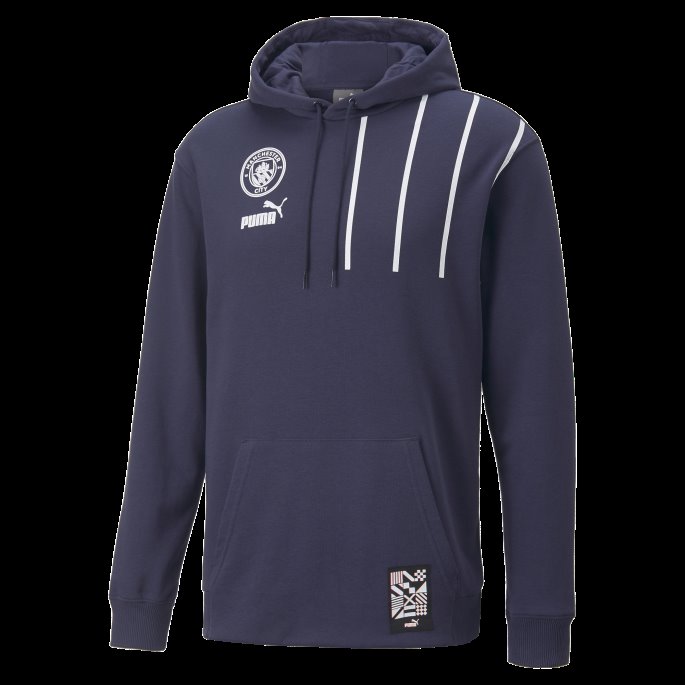 Puma På Salg Manchester City F.c. Ftblkultur Hettegenser Menn Peacoat-hvit