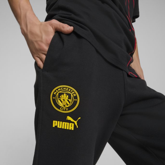 Puma På Salg Svart-tango Rød Manchester City F.c. Ftblculture Joggebukser Menn