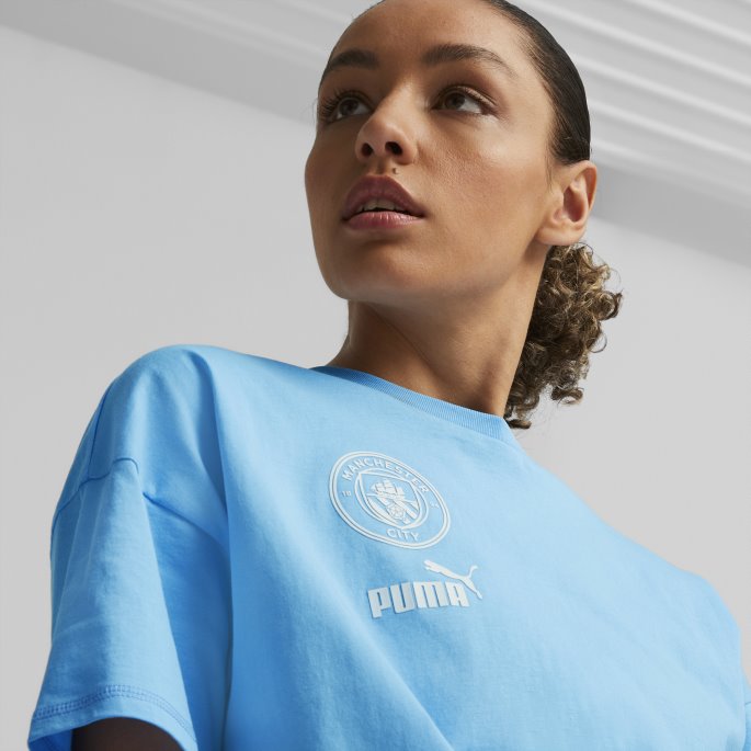 Manchester City F.c. Ftblculture Tee Kvinner Puma På Salg Team Lys Blå-hvit